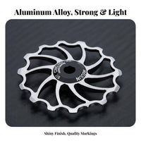 Rear Derailleur Pulley Anodized Ceramic Bearing Guide Wheel Aluminum Alloyuminum Aluminum Alloyloy Uminum Aluminum Alloyuminum