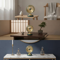 Desktop Clock with Pedestal Base Compact Timepiece Silent for Bedside Table