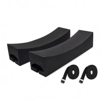 2 Pieces Recessed Strap Channel Foam Roof Pad High-Density Fabric Strapping Kayak Roof Pad Curved Rectangular Board Carrier Wear-Resistant