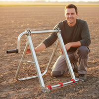Flat Hose Reel Hand Crank Manual Hose Winder Floor Standing Agricultural Equipment for Gardeners