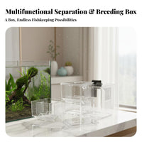 Aquatic Habitat Hatchery Box Removable Divider Aquatic Habitat Separation Box Betta Guppy Breeding Fish Habitat Multi-Functional