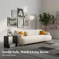 Linear Minimalist Sofa Modern Furniture for the Living Room Room Furniture Breathable Material Couch for Apartment Dwellers, Families, Small Areas