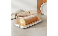 Clear Dessert Box Gold Knob Cake Display Box Rectangular