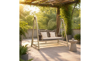 Two-Seat Swing Chair Double Hanging Swing Chair Outdoor Furniture for Couples, Families, Garden, Balcony, Backyard