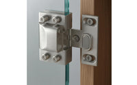 304 Stainless Steel Hydraulic Glass Hinge Soft Close Square Glass Clamp Hinge Quiet Closing Cabinet Hardware