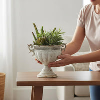 European Design Urn Vase Easy to Clean Vintage Iron Vase Even Edges for Balcony
