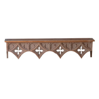 Wall Shelf with Carved Apron Versatile Carved Wall Ledge Compact for Cafe