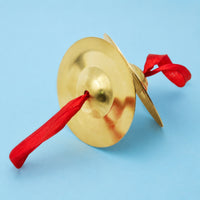 Finger Cymbals with Ribbon Strap Sturdy Finger Cymbals Non Allergenic Instrument for Beginners, Kids, Rhythm Training Classroom