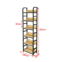 1 Piece Double-sided Display Rack Gondola Shelving Adjustable Shelves Retail Island Fixture Heavy Duty Construction Suitable for Merchandisers Shopkeepers Boutique
