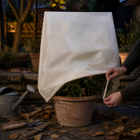 80g Thickened Plant Frost Protection Cover, Waterproof Biodegradable Garden Winter Shrub Cover
