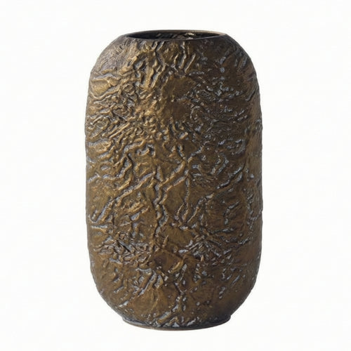 Tabletop Vase Hand-Crafted Vase with Textured Surface Handmade for Cabinet