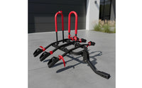 3-Bike Rack with Padded Arms Foldable 3-Bike Carrier Compact for Cyclists, Families, Road Trips, Trail Riding
