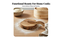 Wooden Dumpling Wrapper Press Solid Wood Dumpling Wrapper Press Easy to Use Wooden Pastry Presser for Home Cooks, Cooking Enthusiasts