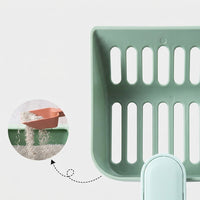 Cat Litter Sifter with Holder, Deep Basket Litter Scooper, Slotted Sand Sifter for Cats and Kittens, Cat Waste Scooper for Litter Cleaning Tool