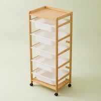 5-Tier Storage Cart with Removable Bins Compact Furniture Versatile for Bedroom