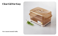 Covered Dish Drainer automaticDraining Kitchenware Organizer Easy reach Doors