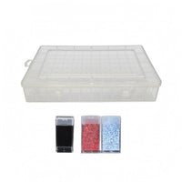 Plastic Organizer Box 96 Compartments Latch Storage Case Rectangular
