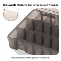 Adjustable compartment Storage Box Transparent Design Adjustable Divider Case