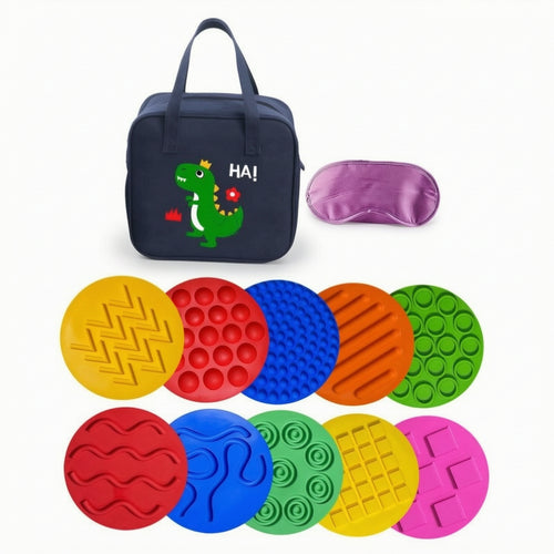 Sensory Foot Massage Mat Silicone Sensory Mat with Eye Mask for Playroom, Kids