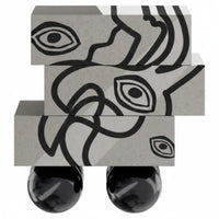 Small Nightstand Wabi-Sabi aesthetic Amorphous Side Table Hand-Painted Finish Multi-Functional for Design aficionados