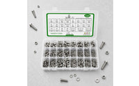 Labeled Compartments Socket Cap Screw and Nut Set Mixed Sizes Stainless Steel Hardware Kit Hex Key Set Rust Proof