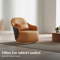 Upholstered Tub Chair Modern Design Reception Furniture High-Resilience Foam Seat Plush Fabric for Business Owners, Adults