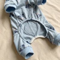 Dog Recovery Suit and Cat Recovery Suit, Cartoon Patterned After Surgery Dog Clothes and Post Surgery Cat Clothes, Pull-On Belly Bodysuit