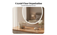Cylindrical Vial Canister Transparent Design Household Storage for Makeup Users