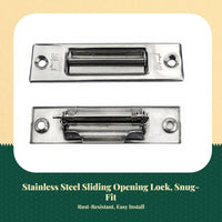 Sliding Pane Lock, Aluminum Alloy Security Latch, Universal Fit for Horizontal/Upright Panes, secureTheft, Quick Installation