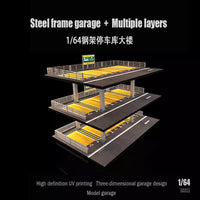 1/64 Scale Parking Garage Model Scene for Toy Car Storage and Display