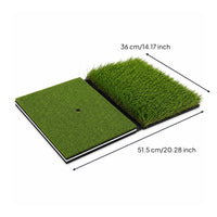Two Pile Heights Two-sidedSided Golf Mat Layered Design Golf Practice Mat Rectangular