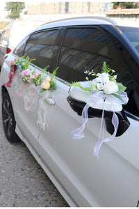 Artificial Flowers for Wedding Car Rearview Mirror Decoration Wedding Car Team Arrangement Butterfly Wedding Chair Back Flowers Staircase Handrail Bou