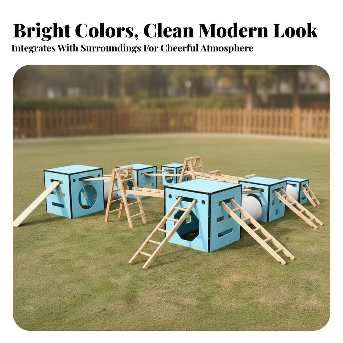 Indoor Outdoor Jungle Gym Develops Motor Skills children's Climbing Cube Set Skill-Developing Young Children Obstacle Course Set for Playroom