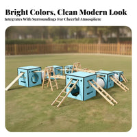 Indoor Outdoor Jungle Gym Develops Motor Skills children's Climbing Cube Set Skill-Developing Young Children Obstacle Course Set for Playroom
