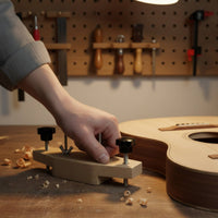 Includes 2 Wood Pads & Allen Wrench Acoustic Guitar Bridge Repair Tool Adjustable Pressure Guitar Bridge Clamp Secure Hold Luthier Supply Easy to Use for Luthiers, Workshop