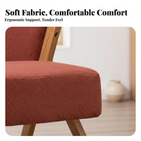 Upholstered Single Sofa Nordic Aesthetic Lounge Chair Minimalist Design Comfortable for Homeowners, Hotel, Living Room