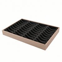 40-Slot Bangle Tray with Slots Slim-Profile Bangle Organizer Tray Rigid Multi-Section for Collectors, Countertop