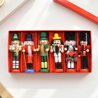 6 Pieces Nutcracker Ornament Small Nutcracker Ornaments Detailed Soldier Nutcrackers for Tabletop