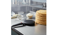 600 W Electric Pancake Pan Black Non-Stick Pancake Pan Long Handle Electric Crepe Appliance Hanging Hole