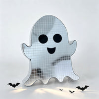 Disco Ghost Halloween Decoration - Silver Foam Ornament