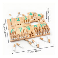 Math Boards with Pegs Educational Counting Peg Board Preschool Math Manipulatives for Preschoolers, kids, Homeschool, Classroom
