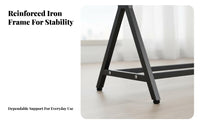 Minimalist Design unobstructedstanding Clothes with Shelf Multi-Purpose Garment Rack Space-Saving Clothing Stand Easy Assembly for Homeowners, Families, Bedroom, Balcony, Entryway, Laundry Room