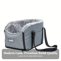 2-in-1 Design Center Console Cat Bed Soft Fabric Interior Center Console Dog Car Seat Soft Padded for Road Trips, Daily Commutes
