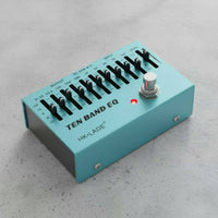 Low Frequency Control 10 Band Equalizer Effect Pedal +/-12 10-Band Band Equalizer Pedal Compact Size Guitar Equalizer Stompbox Long-Lasting Aluminum Alloy for Beginners, Performance, Rehearsal, Practice