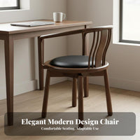 Wheeled Wooden Study Chair Curved spinerest Household Furniture for Professionals