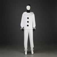 Pierrot Clown Costume Creepy Black and White Pierrot Costume Full Set