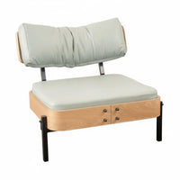 Single-Seater with Wooden Arms design-inspired Upholstered study Chair Light Luxury Comfortable seat pading for Small Spaces