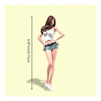 Scale Model Lady Collectible Miniature Female Figure Hand Painted