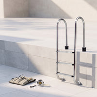 Pool Handrail Ladder Stainless Steel Swimming Pool Ladder with Handrails Anti-Slip for Hotel Managers, Inground Pools, Spas