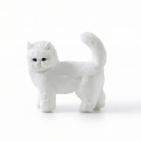 Cat Figurine Naturalistic Cat Ornament Compact Sculpture for Animal Lovers, Desk, Shelf